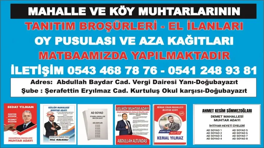 Mahalle ve Köy Muhtar Adaylarının Dikkatine