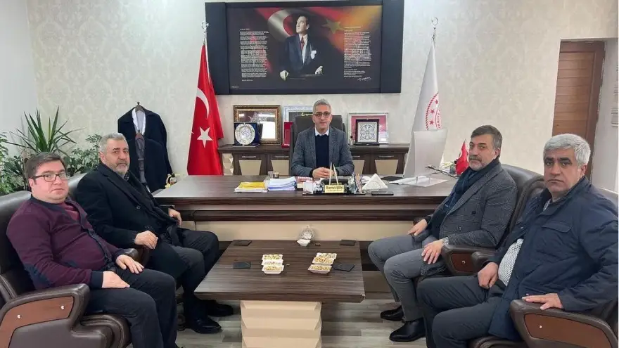 DTSO Başkanı Cemal Can İlçe Milli Eğitim Müdürü Davut Şen'i ziyaret etti