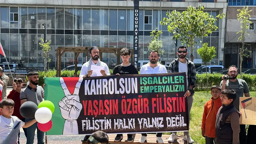 Doğubayazıt'ta Gazze'ye Destek Yürüyüşü Düzenlendi