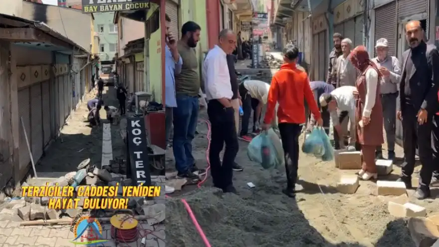 Doğubayazıt Terziciler Caddesi yenileniyor