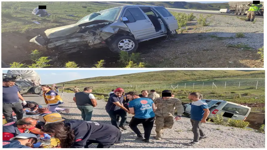 Çaldıran Doğubayazıt Arasında trafik kazası meydana geldi