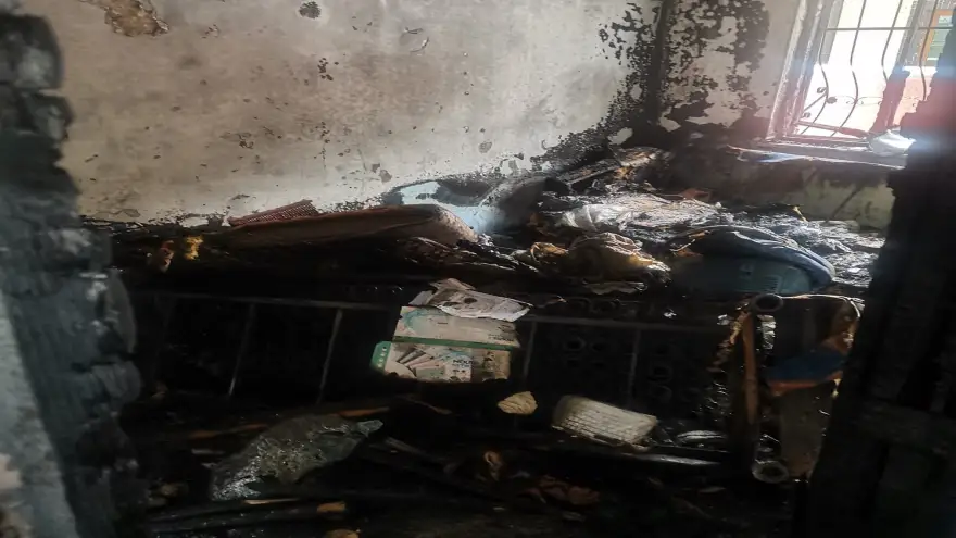 Diyadin’de ev yangını