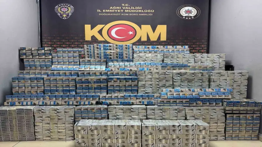 Doğubayazıt'ta 7 bin 950 paket kaçak sigara ele geçirildi