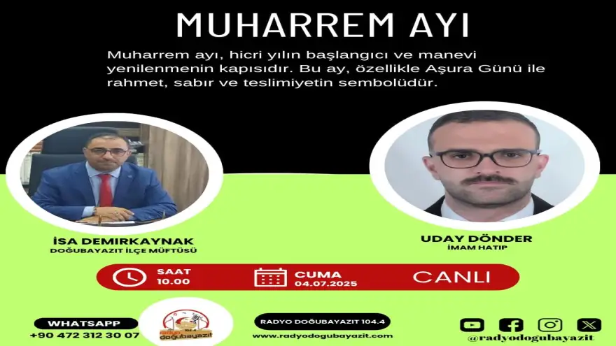 Doğubayazıt İlçe Müftülüğü'nden Maneviyat Dolu Bir Program