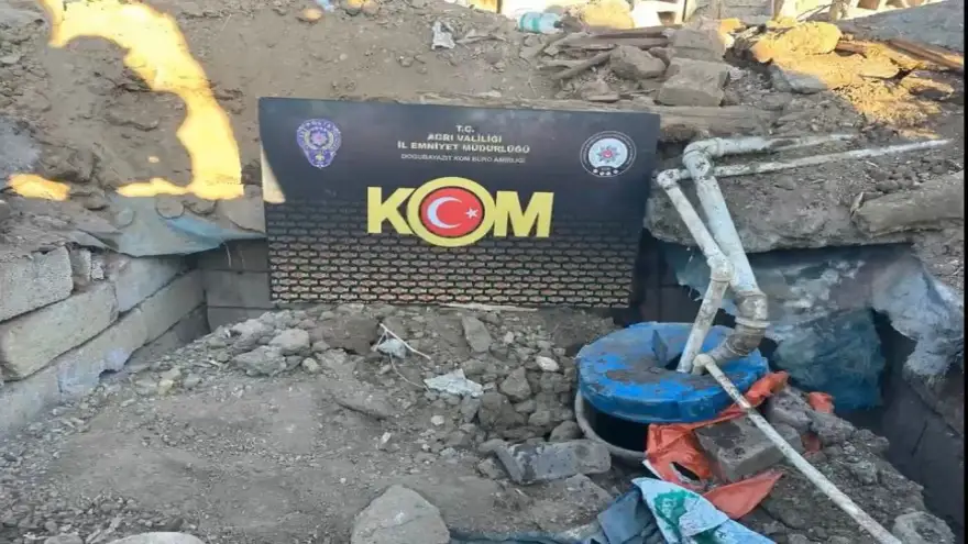 Doğubayazıt'ta yer altına gizlenen tanktan 3 bin 562 litre kaçak motorin çıktı