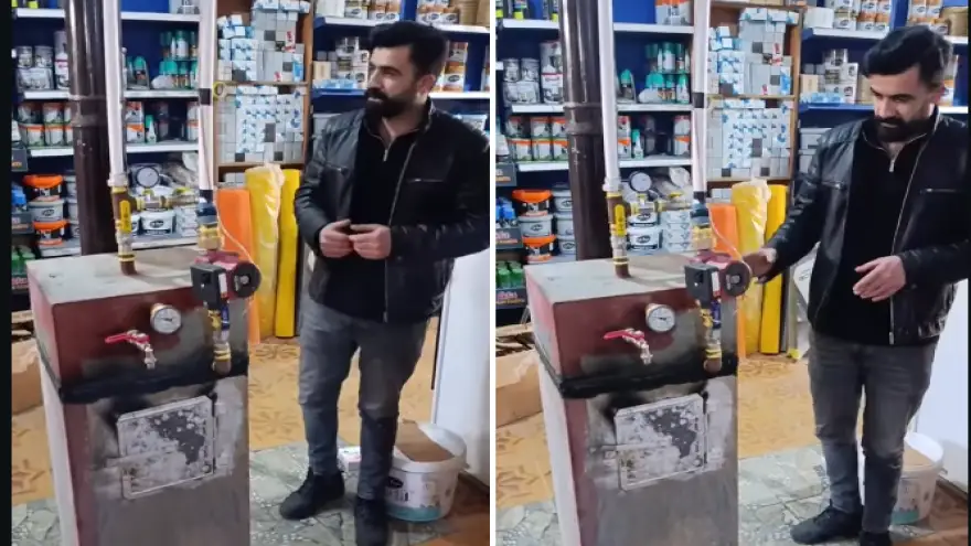 DOĞUBAYAZITLI ESNAFTAN "EZBER BOZAN" ISINMA YÖNTEMİ!