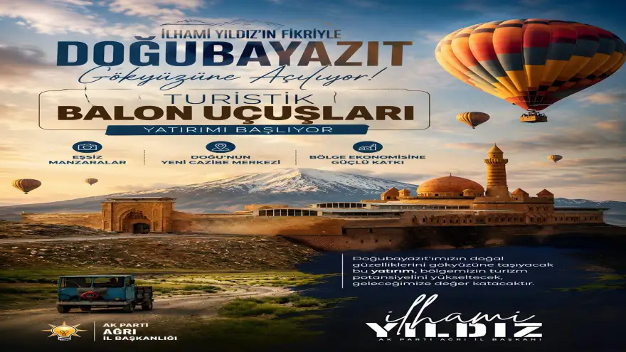 Doğubayazıt’ta Turistik Balon Uçuşları Heyecanı