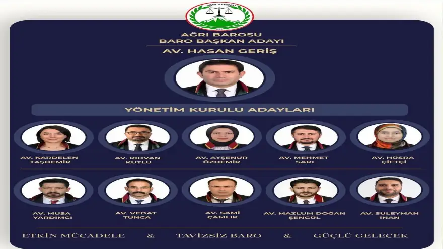 BAŞKAN ADAYI AV. HASAN GERİŞ EKİBİNİ AÇIKLADI