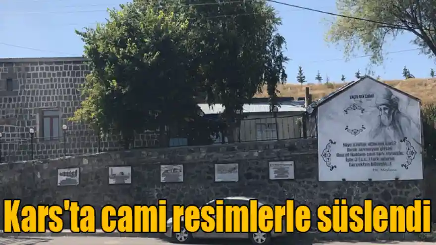 Kars'ta cami resimlerle süslendi
