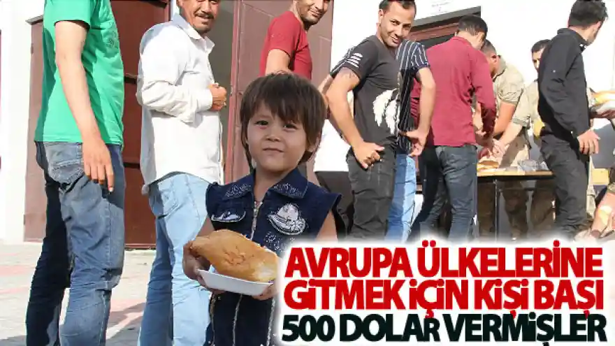 Avrupa ülkelerine gitmek için kişi başı 500 dolar vermişler
