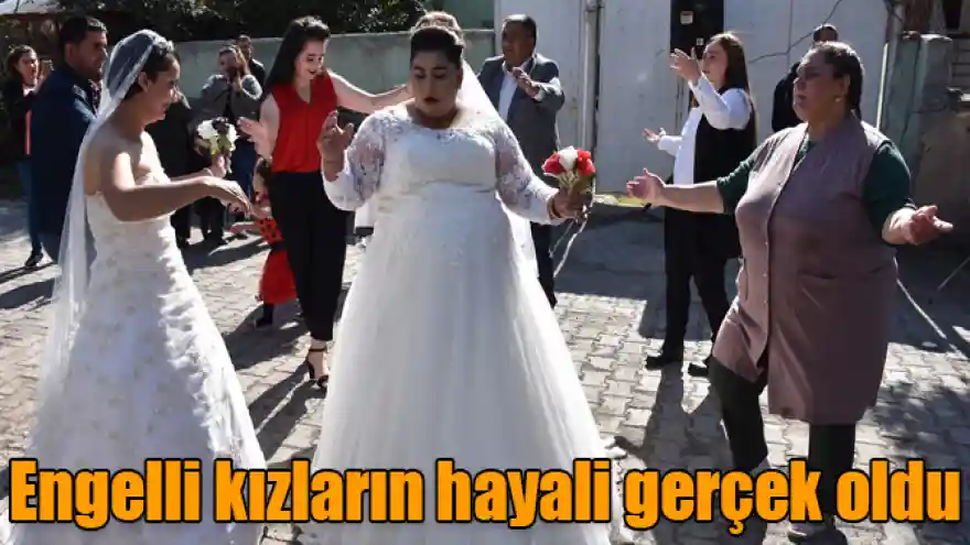 Kars'ta engelli kızların gelinlik hayali gerçek oldu
