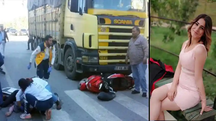 Ambulansa yol verdiği sırada kamyonun altında kaldı