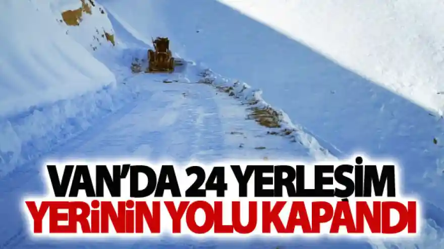 Van'da 24 yerleşim yerinin yolu kapandı
