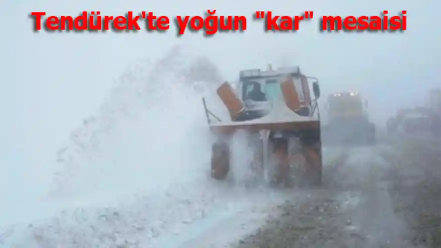 Tendürek'te yoğun "kar" mesaisi