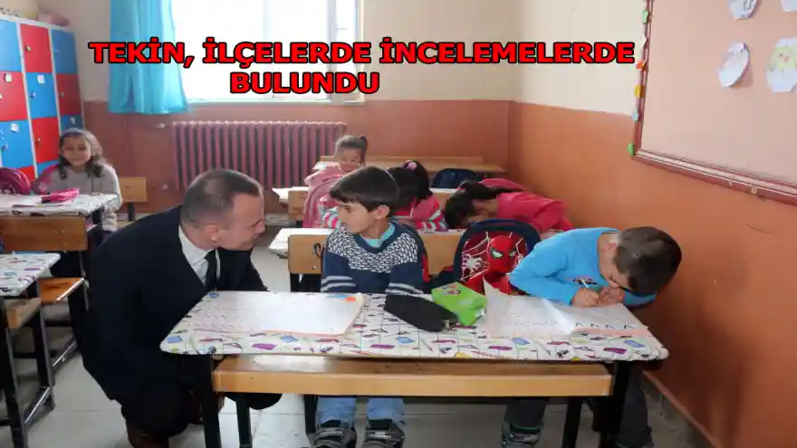 TEKİN, İLÇELERDE İNCELEMELERDE BULUNDU


