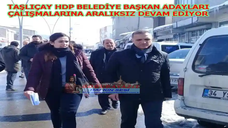 TAŞLIÇAY HDP BELEDİYE BAŞKAN ADAYLARI ÇALIŞMALARINA ARALIKSIZ DEVAM EDİYOR