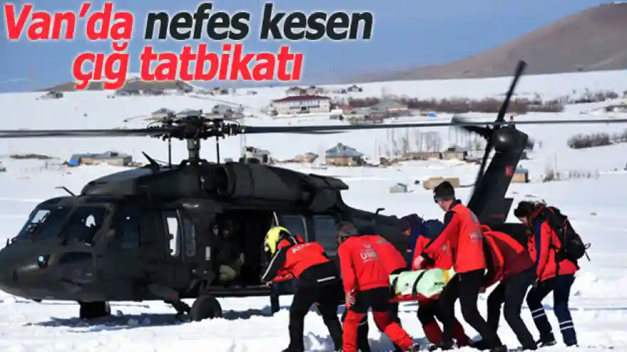 Van'da nefes kesen çığ tatbikatı
