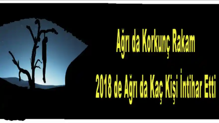 Ağrı da İntihar Vakıası Sayısı Açıklandı 