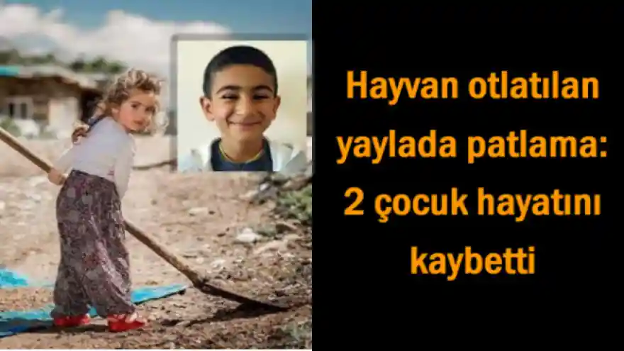 Hayvan otlatılan yaylada patlama: 2 çocuk hayatını kaybetti 