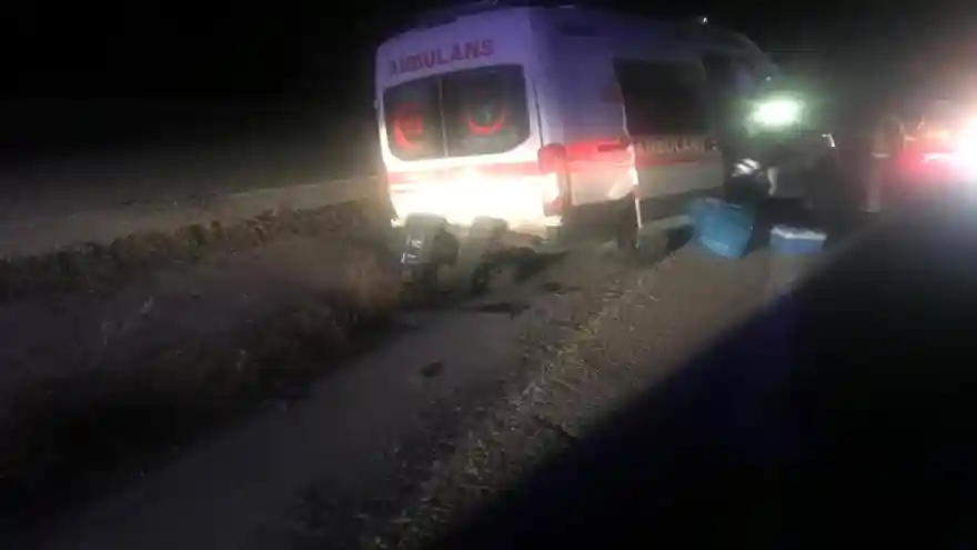 112 Acil ekibi görev dönüşü kaza yaptı