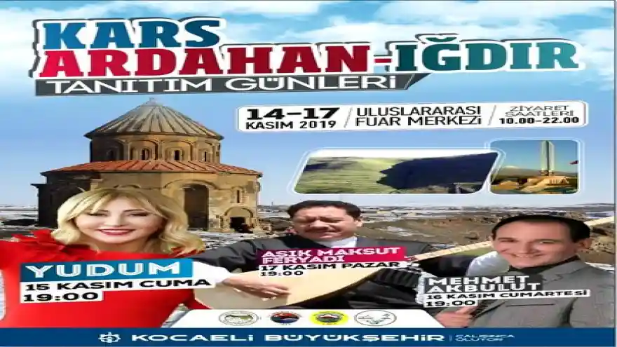 Kars-Ardahan-Iğdır Tanıtım Günleri'nin başlamasına kısa süre kaldı