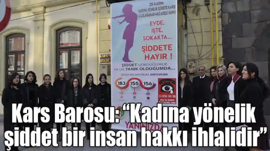 Kars Barosu: Kadına yönelik şiddet bir insan hakkı ihlalidir