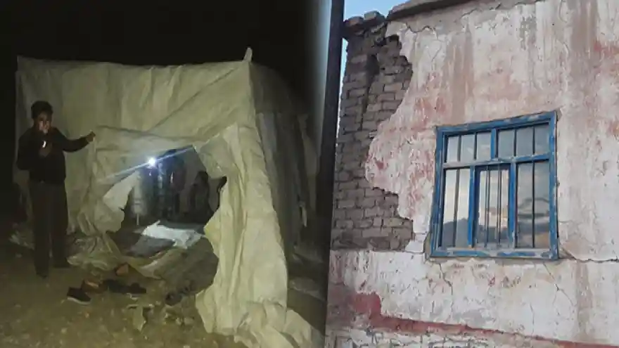 Van'ın o köyünde deprem korkusu! 