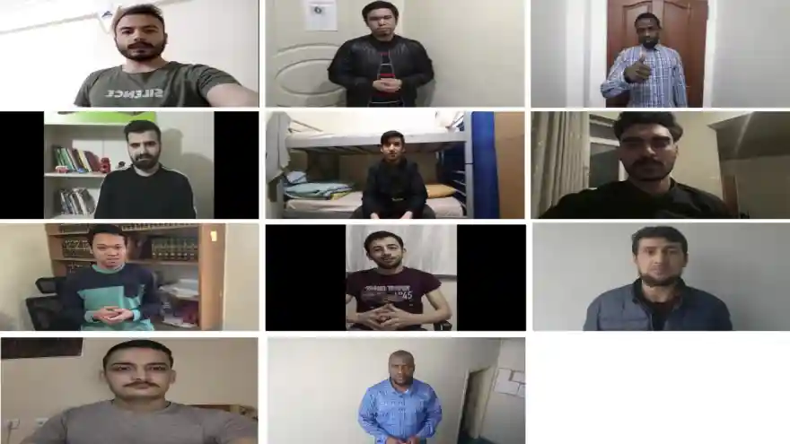 AİÇÜ'lü Yabancı Uyruklu Öğrencilerden Evde Kalın Mesajı