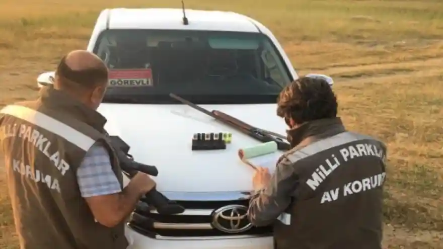 Bıldırcın avı yapan şahısların silahlarına el konuldu!