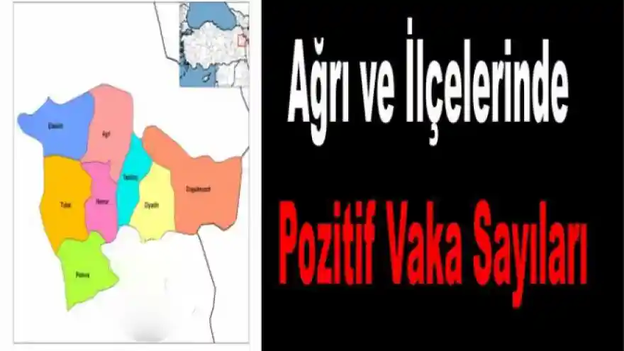 Ağrı da İlçe ,İlçe Pozitif Vaka Sayıları