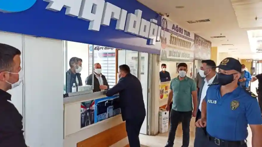 Otogar da Covid-19 denetimleri gerçekleştirildi