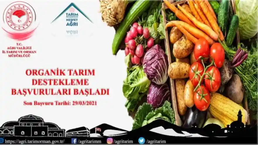 ORGANİK TARIM DESTEKLEME BAŞVURULARI BAŞLADI
