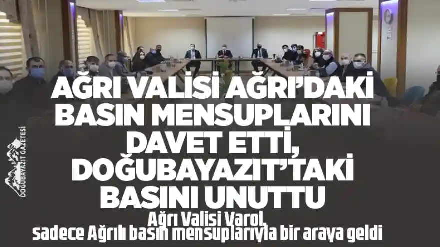 DEMEKKİ SADECE AĞRI’DA GAZETECİ VAR!...