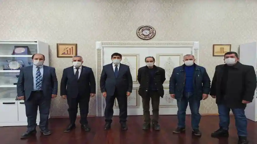 Ağrı Dağı Gazeteciler Cemiyeti Rektör Alma’yı Ziyaret Etti
