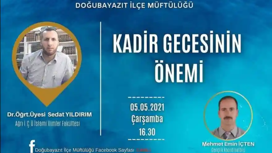 "Kadir Gecesinin Önemi" konulu programa davet