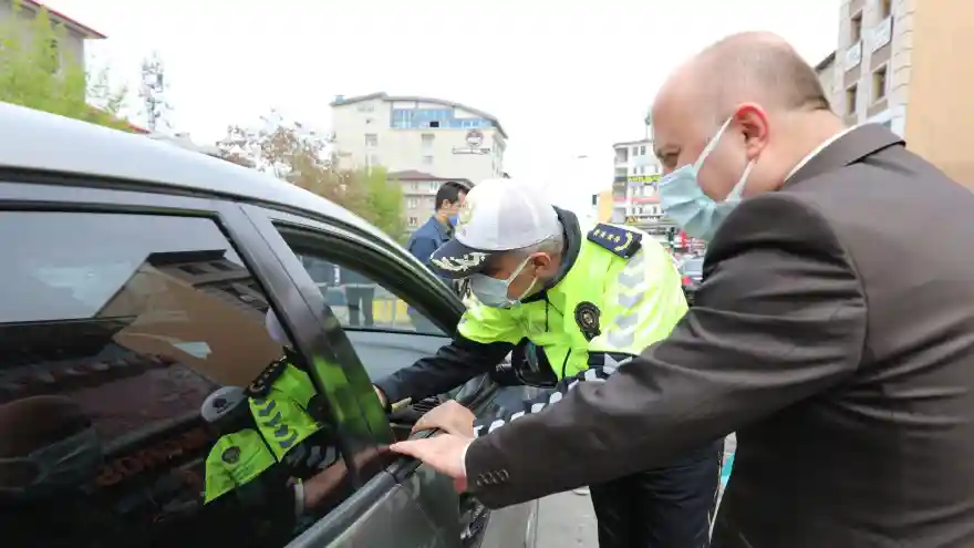 Vali Varol Trafik Denetime Katıldı