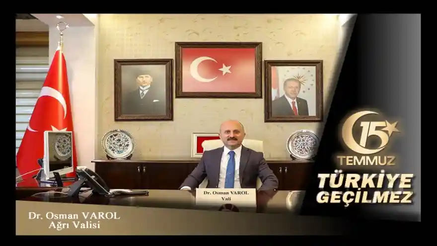 Vali Varol, 15 Temmuz Demokrasi ve Milli Birlik Günü dolayısıyla bir mesaj yayımladı