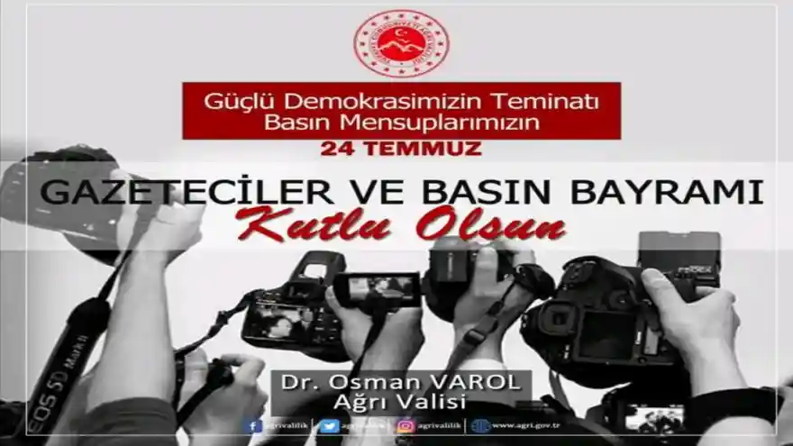 Vali Varol’un Gazeteciler ve Basın Bayramı Mesajı