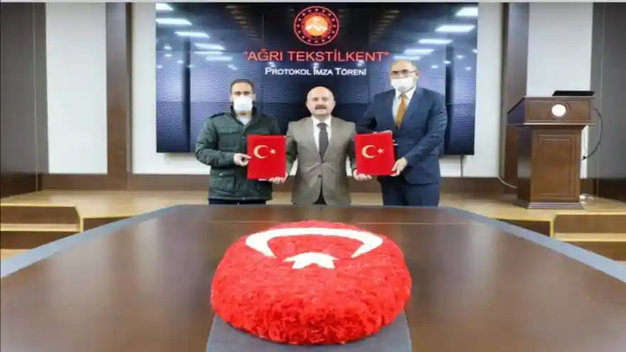 Ağrı’ya Yeni tekstil yatırımı için imzalar atıldı