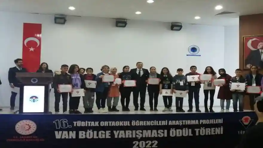 TÜBİTAK Van Bölge Yarışmasında Ağrı Bilim ve Sanat Merkezi Projesi Tarih Alanında Birinci Oldu