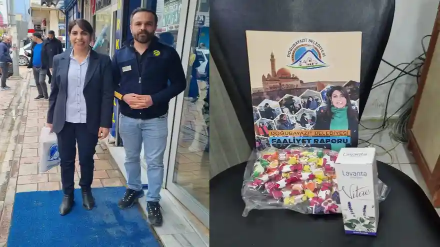 Esnafların bayram şekeri ve kolonyası Belediyeden