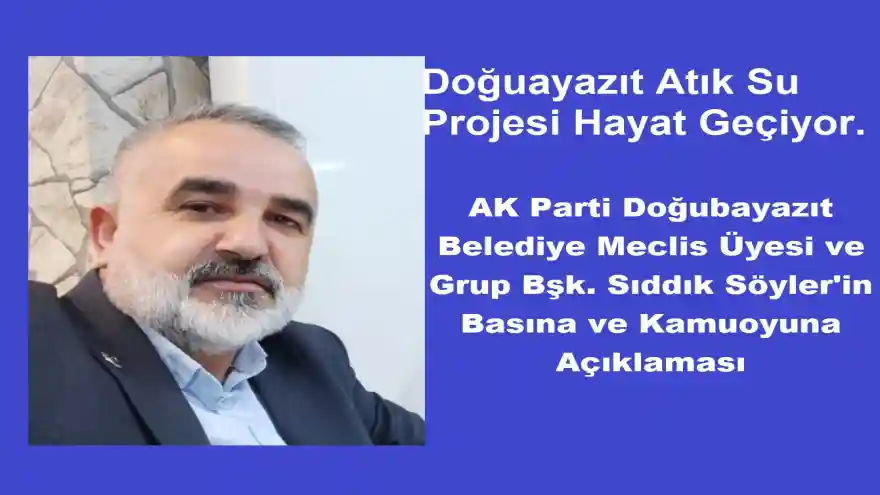 DOĞUBAYAZIT ATIK SU PROJESİ HAYATA GEÇTİ