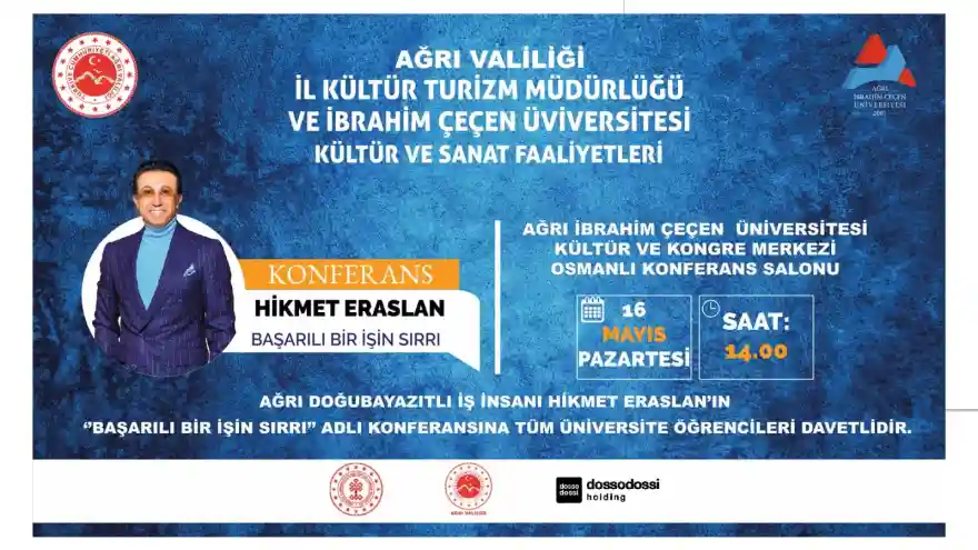 Hemşehrimiz İş İnsanı Hikmet Eraslan Üniversitede Konferans Verecek