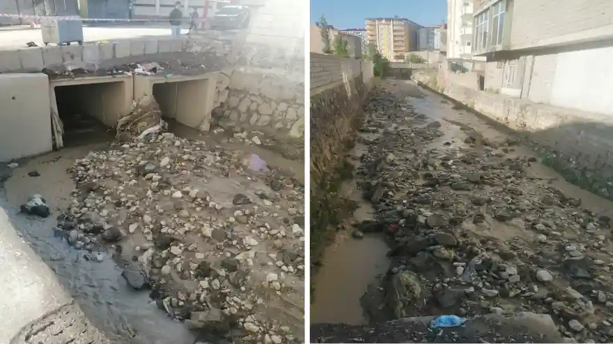 Doğubayazıt'ta Yağmur Sonrası Dereler Korku veriyor