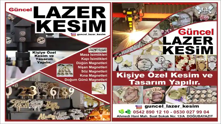 Doğubayazıt'ta Güncel Lazer Kesim Faaliyete girdi