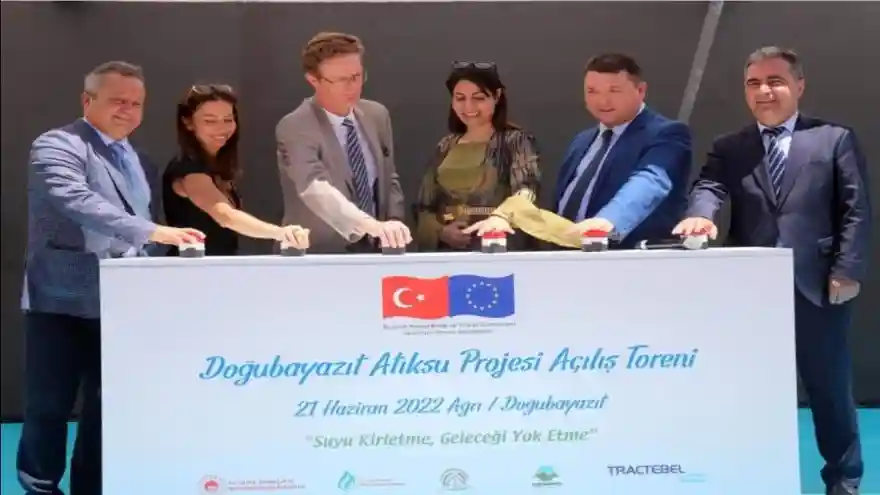 Doğubayazıt’a AB Desteğinde  Yapılacak Atıksu Arıtma Tesinin Temeli Atıldı