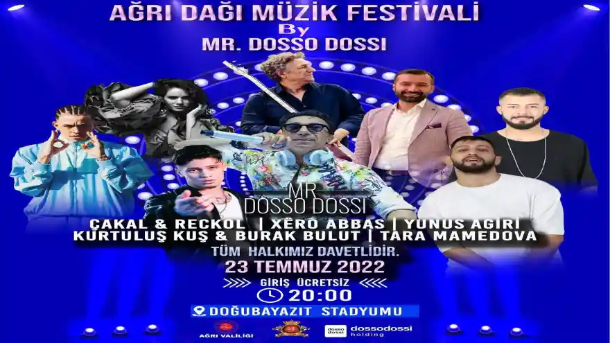 Doğubayazıt'ta Bugün Ünlü Sanatçıların Konseri Var