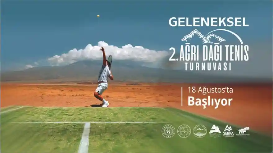 Geleneksel 2. Ağrı Dağı Ulusal Tenis Turnuvası başlıyor.