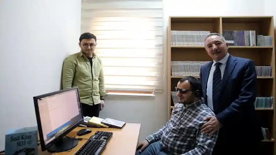 AİÇÜ'de Görme Yetersizliği Olan Öğrenciler İçin Sesli Kütüphane Oluşturuldu
