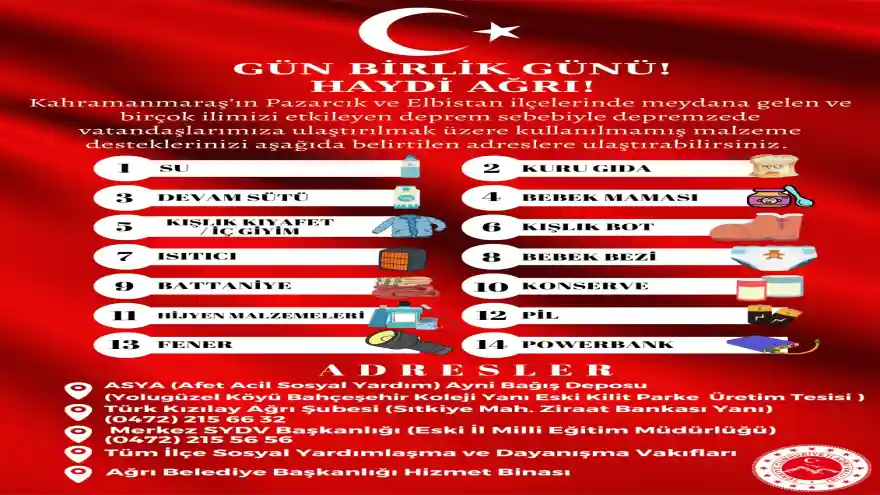 GÜN BİRLİK GÜNÜ!... HAYDİ AĞRI!